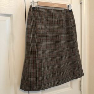 vintage collection harvé bernard plaid skirt